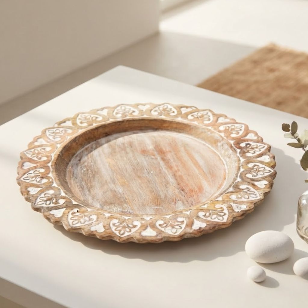 Wooden Handmade Table Top Plates