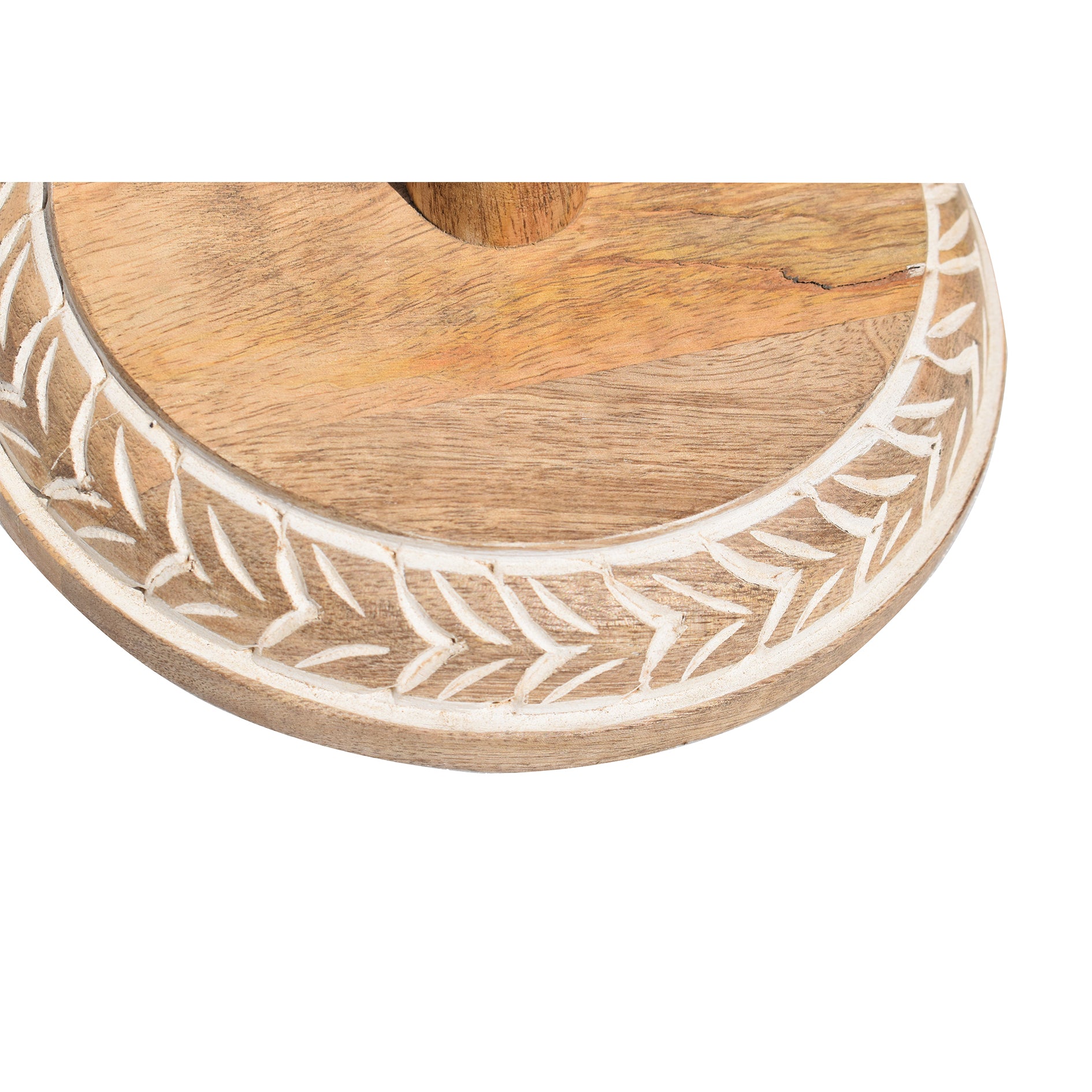 Wooden Leaf Carving Kitchen Towel Holder