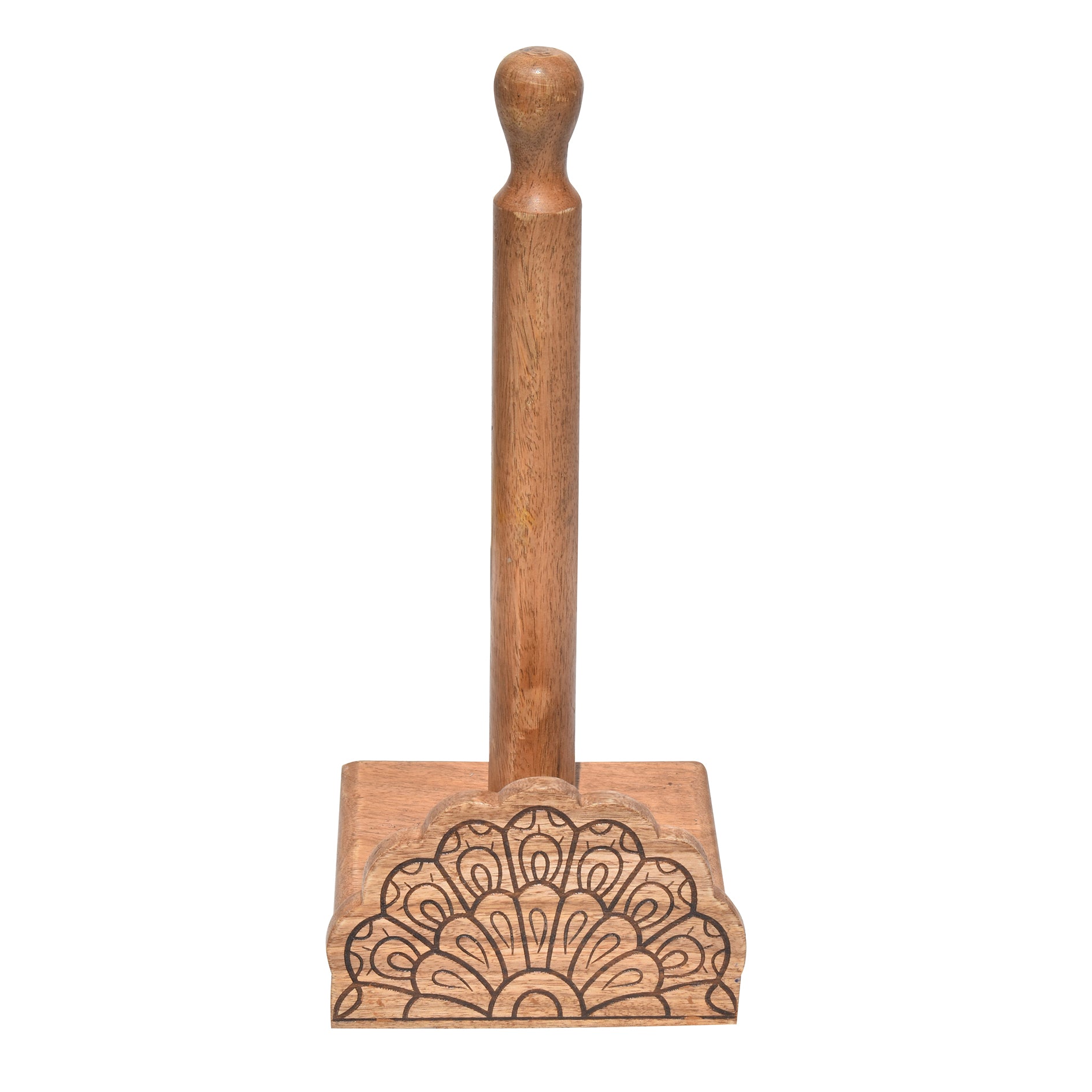 Wooden Mandala Carving Kitchen Towel Holder