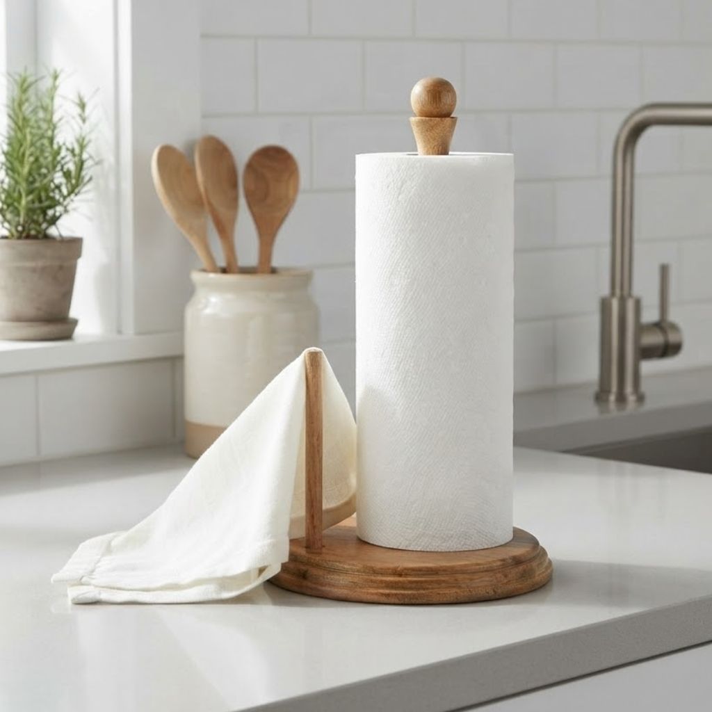 Classic wooden Kitchen Towel Holder