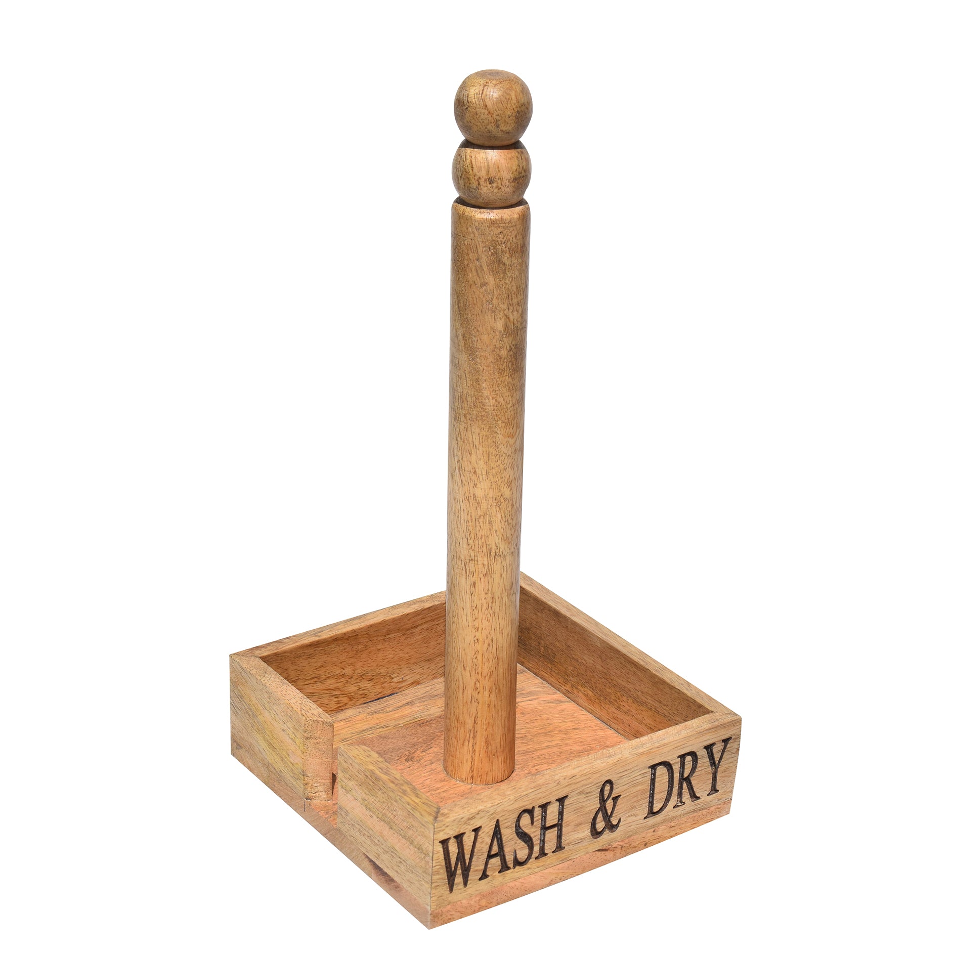 Laser Wooden engraved Square Kitchen Towel Holder