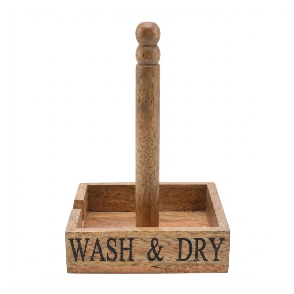 Laser Wooden engraved Square Kitchen Towel Holder