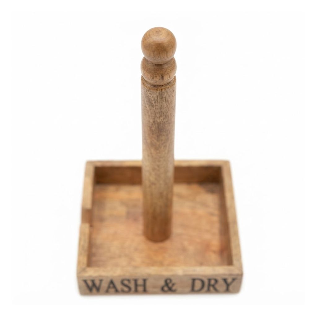 Laser Wooden engraved Square Kitchen Towel Holder