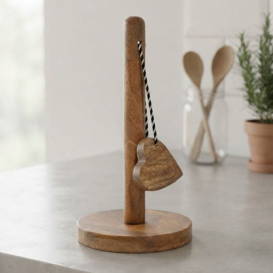 Heart Tassle Kitchen Wooden Towel Holder