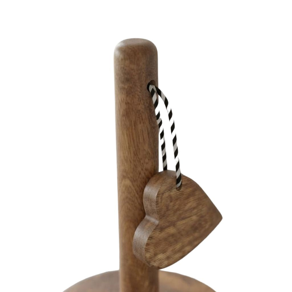 Heart Tassle Kitchen Wooden Towel Holder