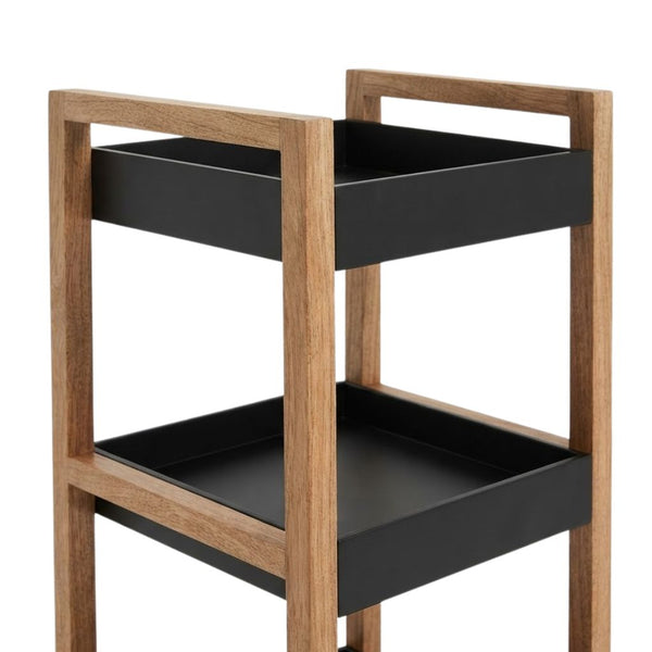 Classic black  3 Tiers Wooden Storage Organize Rack Shelf