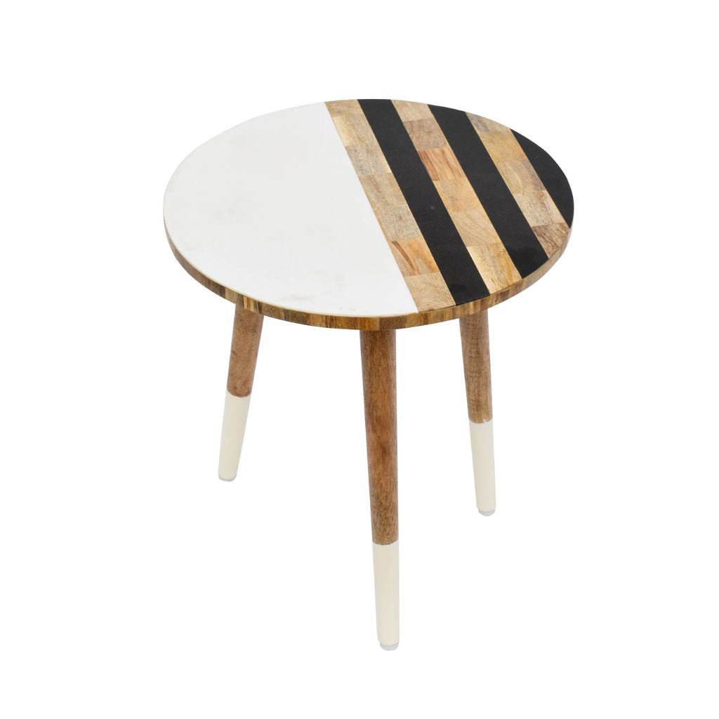 Stripe split design Resin Wooden Table