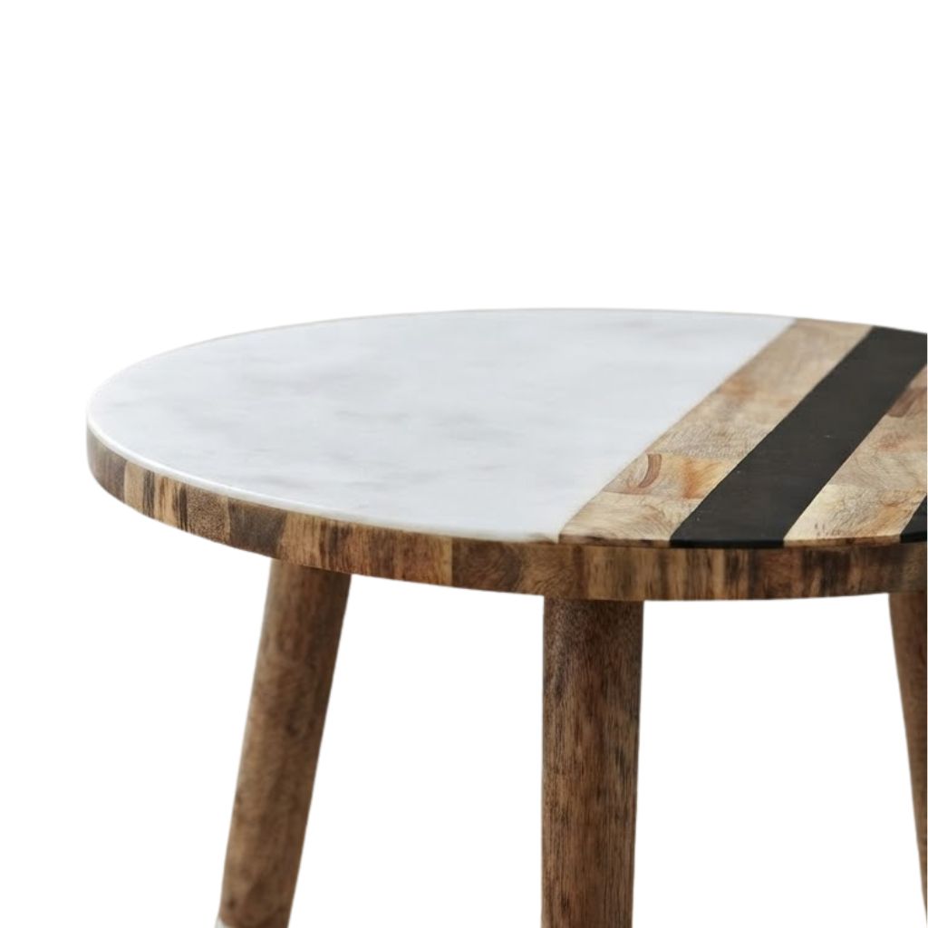 Stripe split design Resin Wooden Table