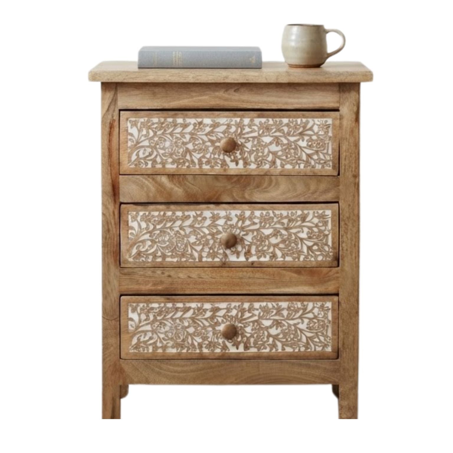 Traditional carved wooden cabinet