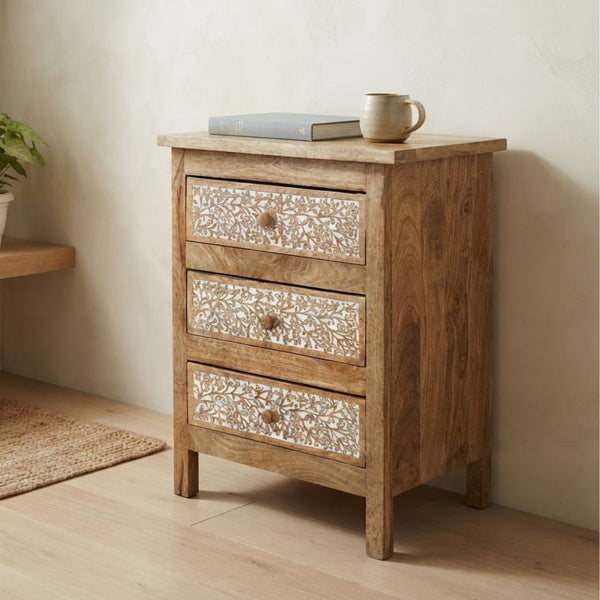 Traditional carved wooden cabinet