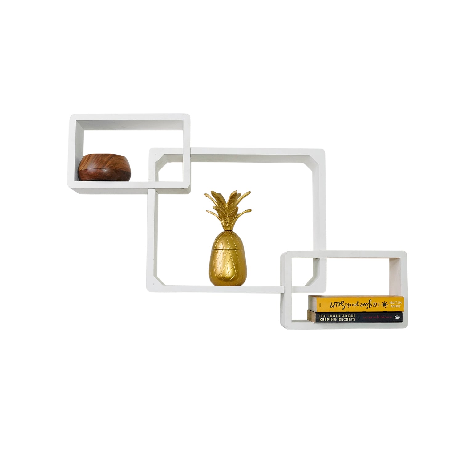 Wooden Mdf Wall Décor Shelf ( White )