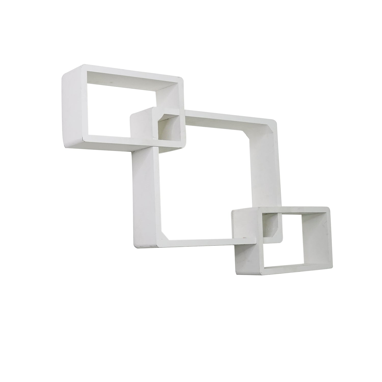 Wooden Mdf Wall Décor Shelf ( White )