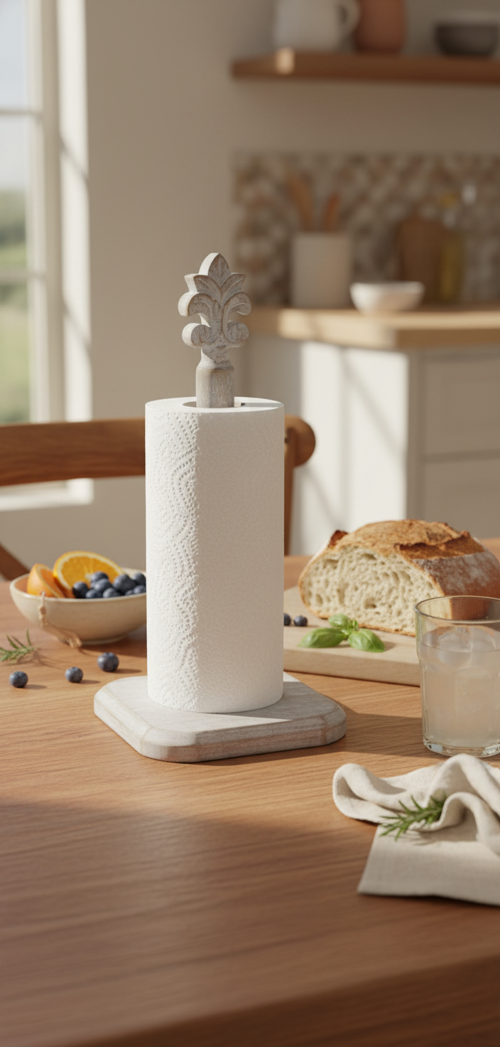 KT027 Wooden Paper Towel Holder