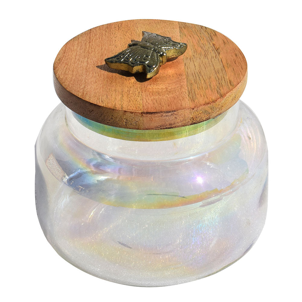 Kitchen- Mdf Wooden tray with glass jar