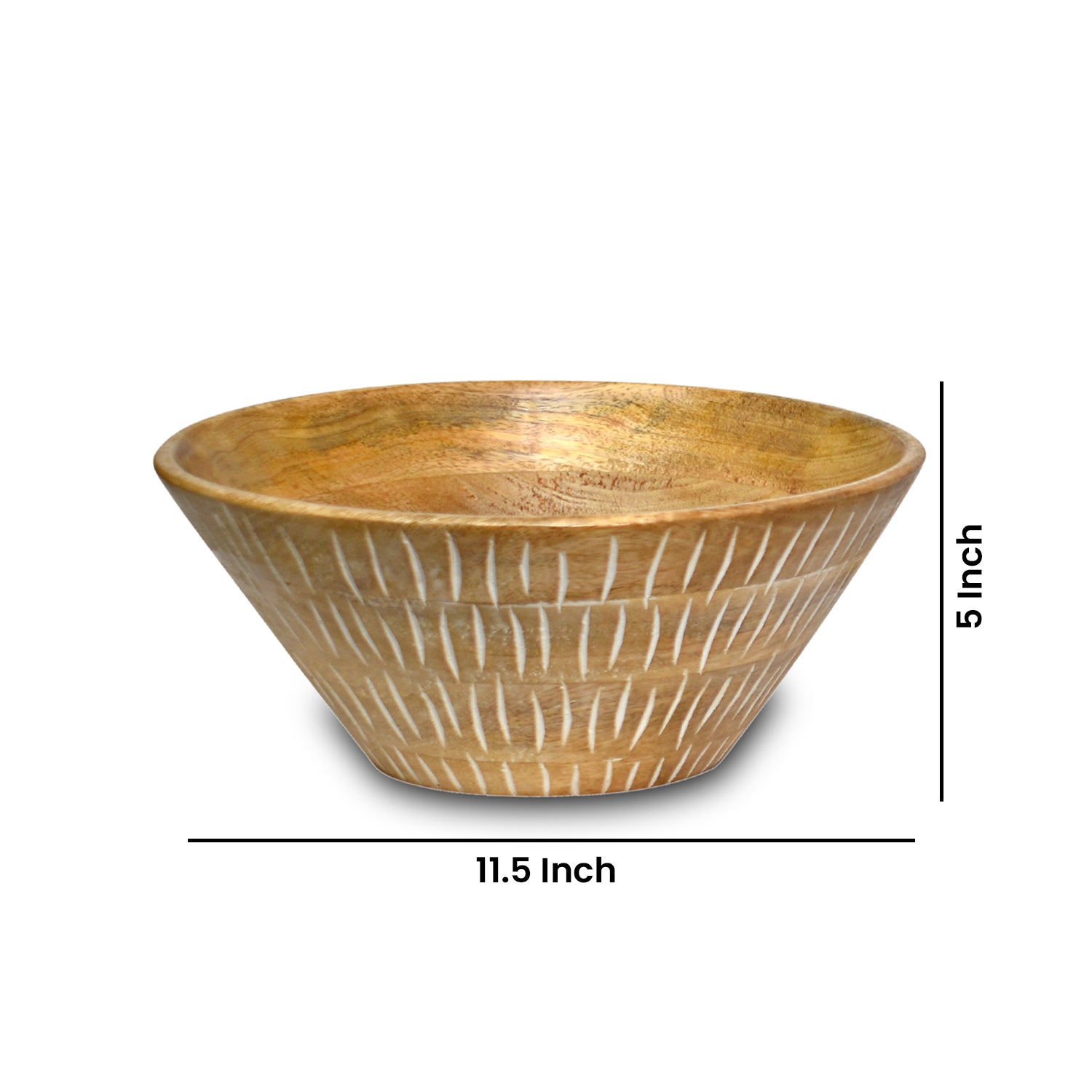 Vertical white carved Wooden  Bowl S/3 with servers