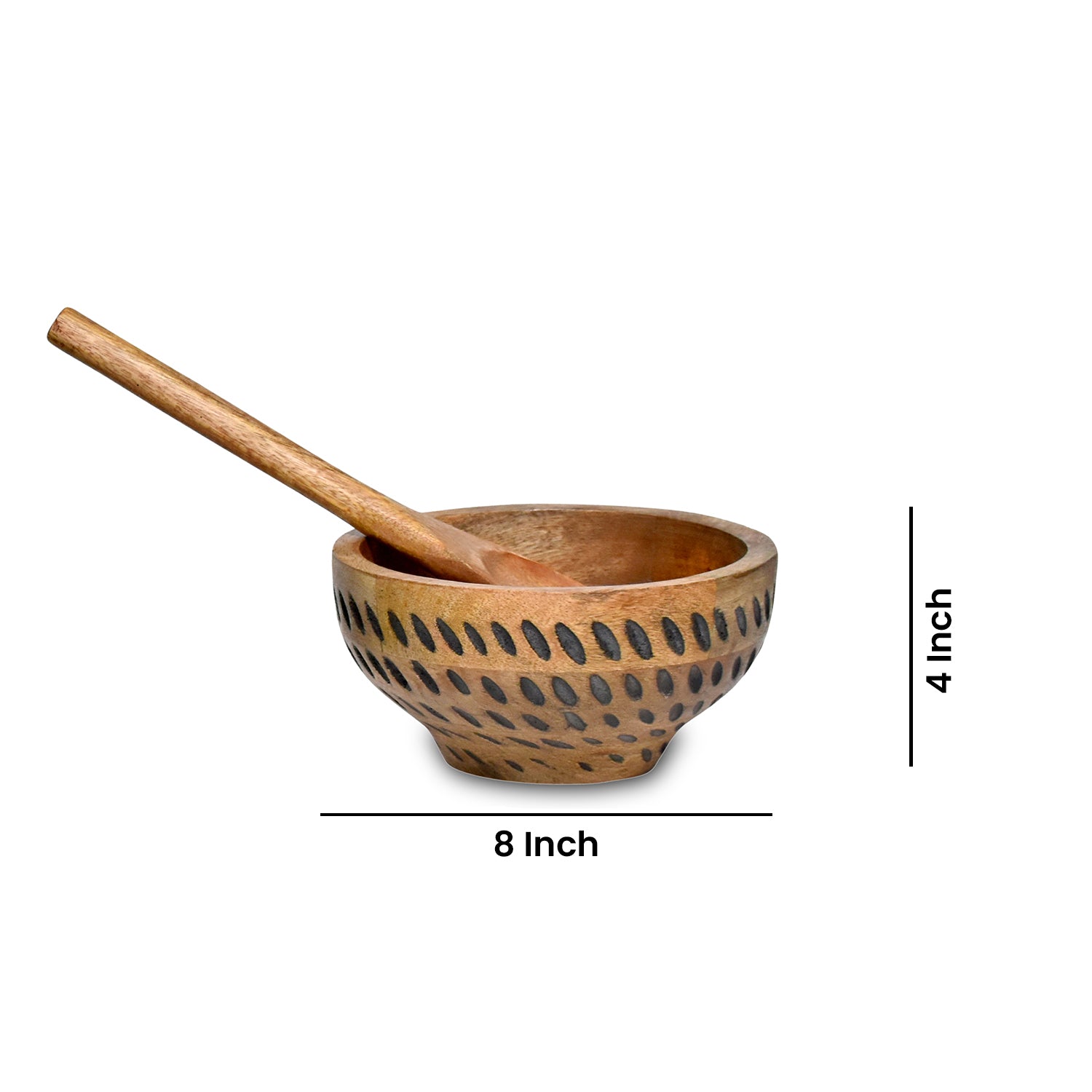Diagonal black carved Wooden  Bowl S/3 with servers