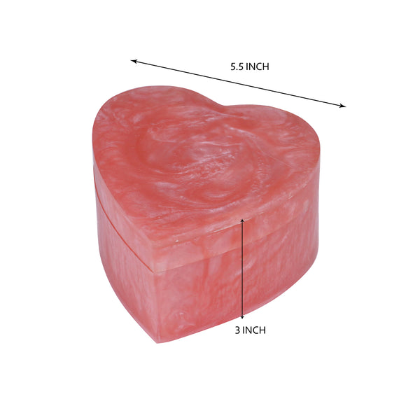 Resin Heart Wooden box