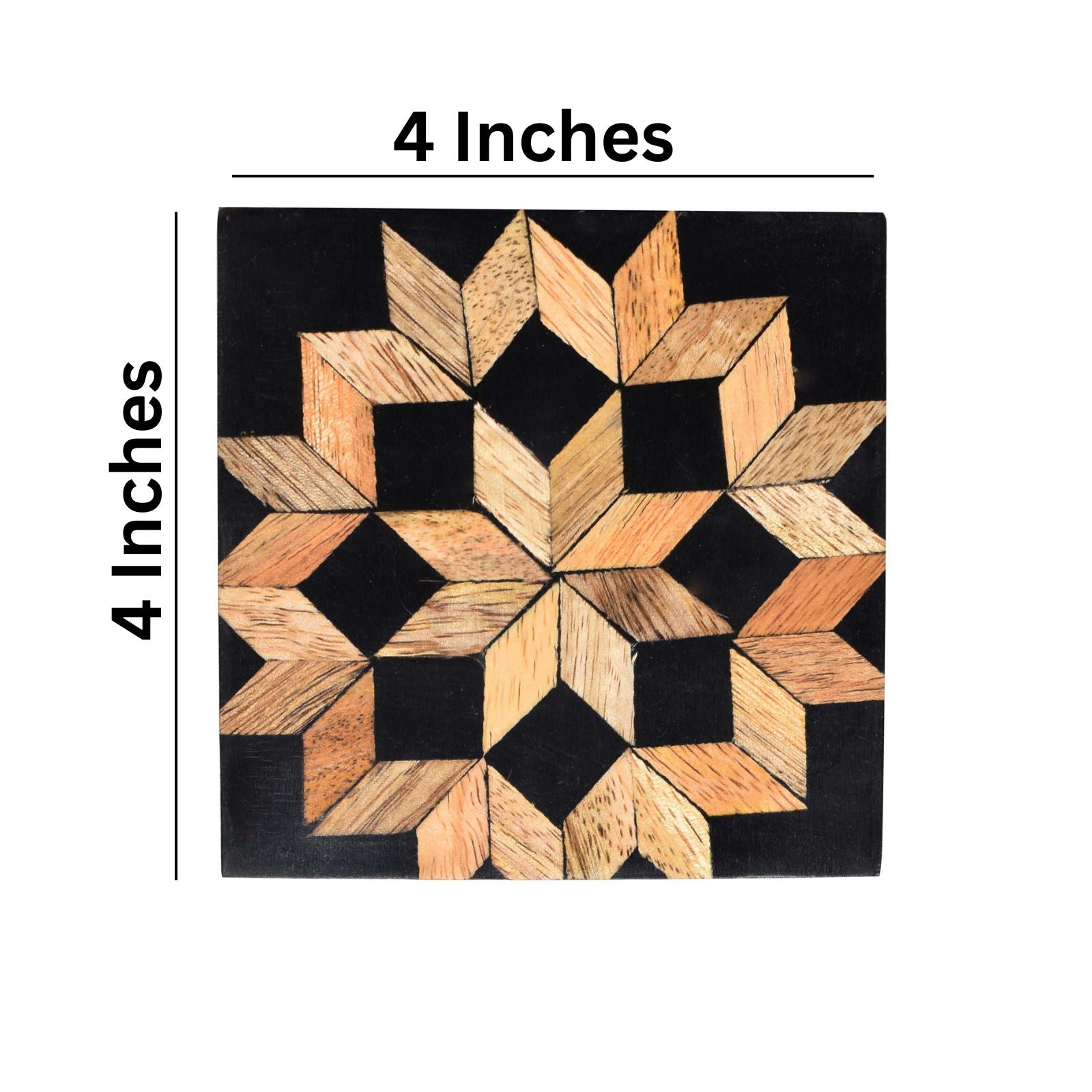 Resin Wooden Coaster(Black  Resin)