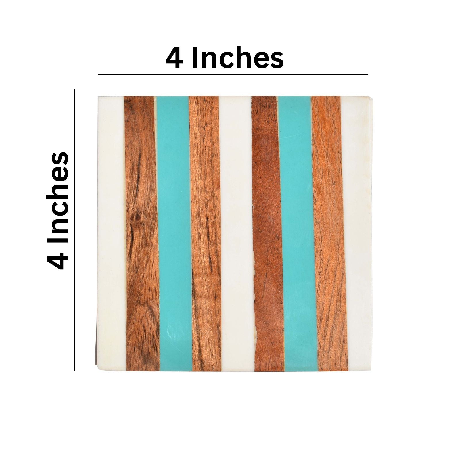 Wooden Resin Coaster(Blue and white Resin)