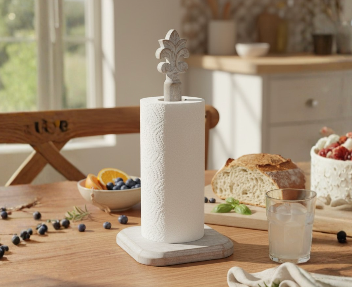 KT027 Wooden Paper Towel Holder
