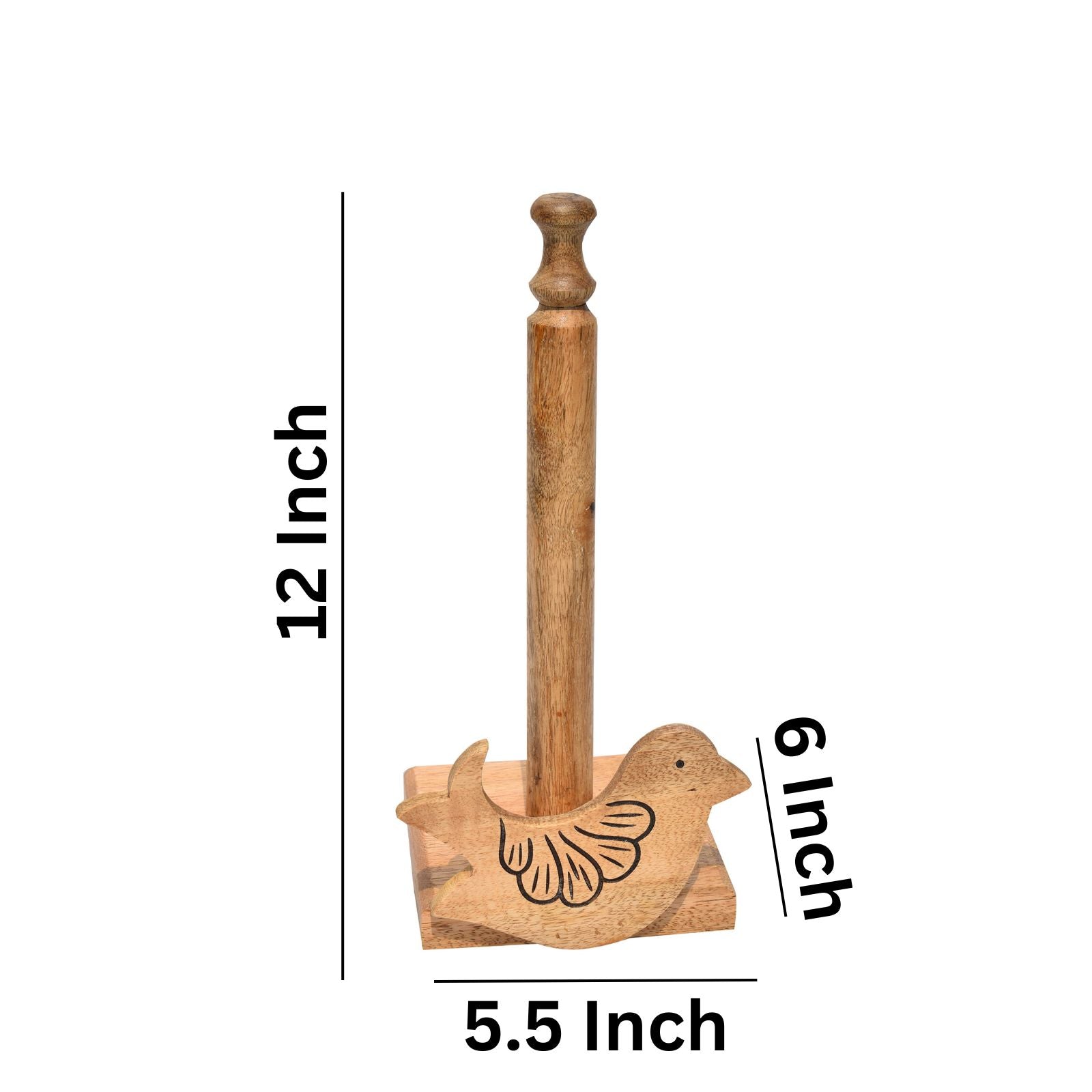 Birie wooden Carving Kitchen Towel Holder
