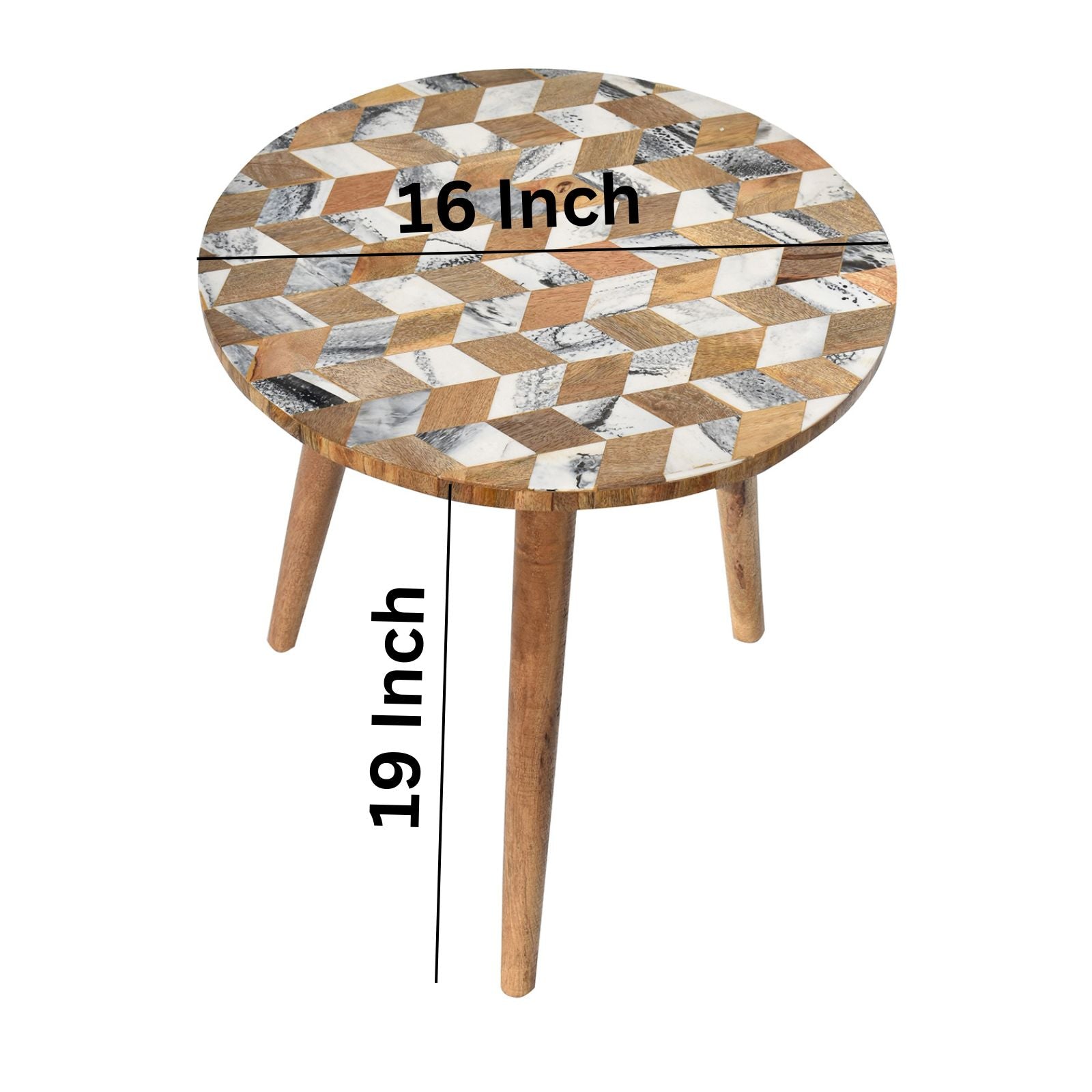 Marble textured wooden Resin Table