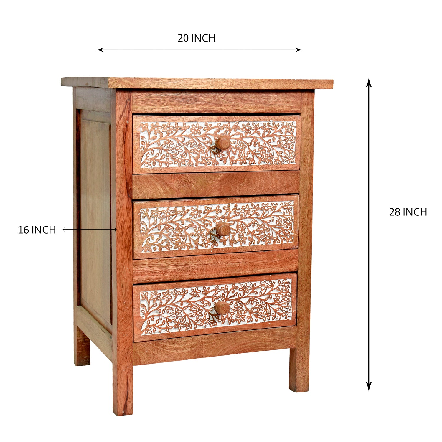 Traditional carved wooden cabinet