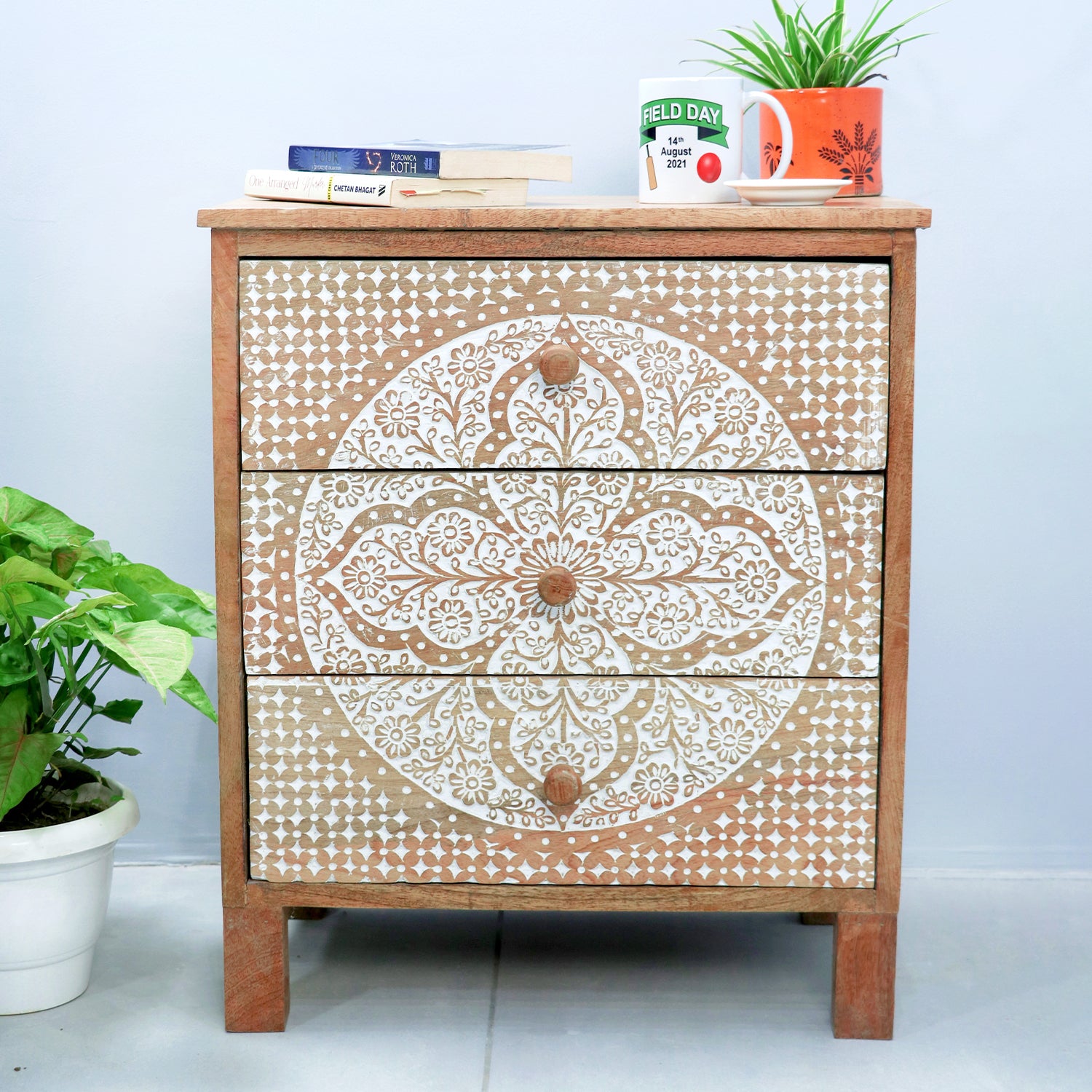 Carved wooden cabinet