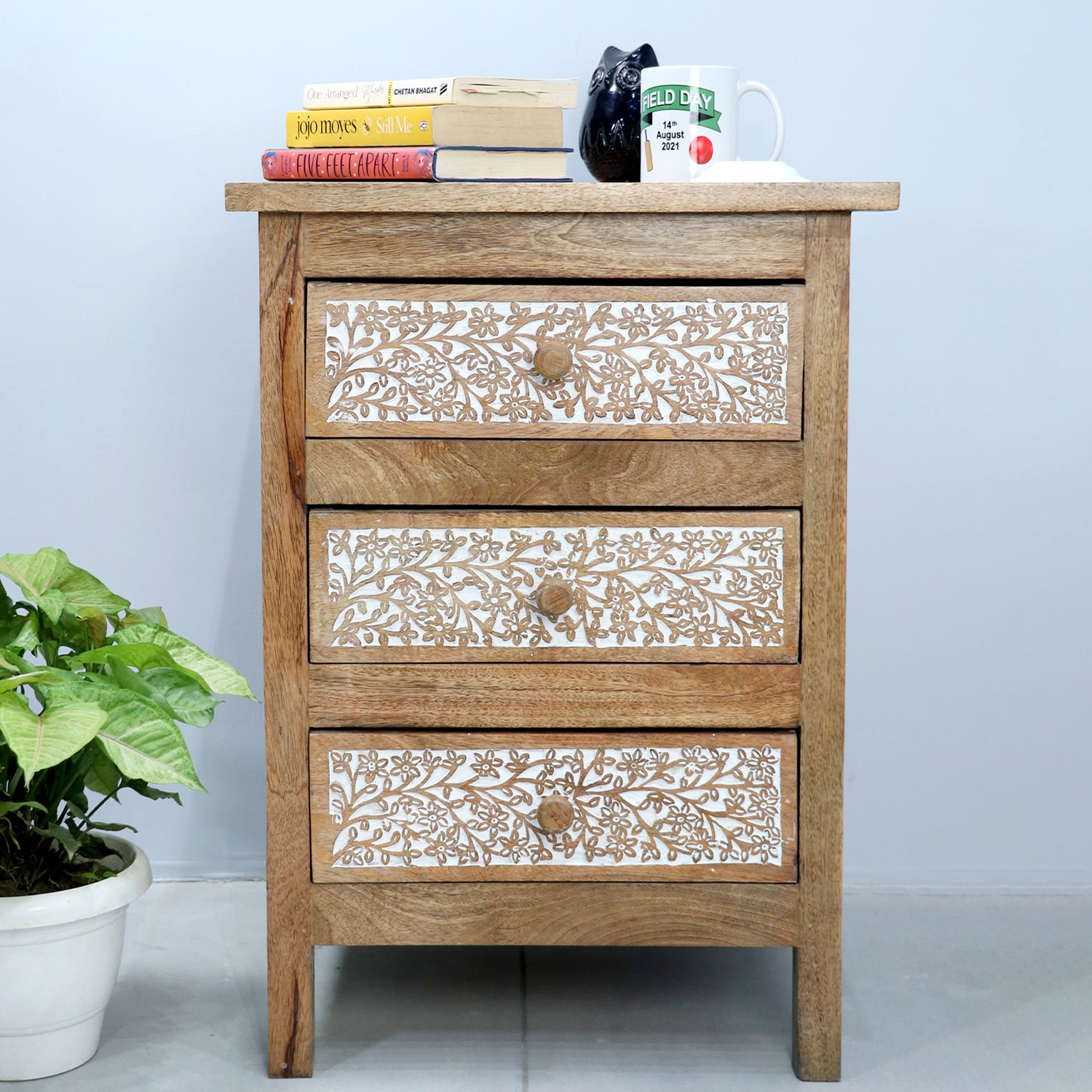 Traditional carved wooden cabinet