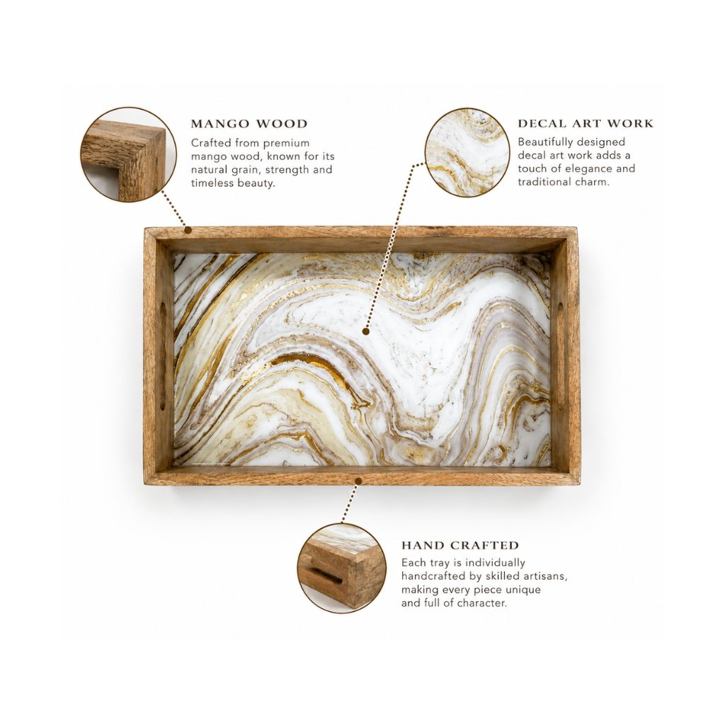 Decal Wooden Tray (GD6071)