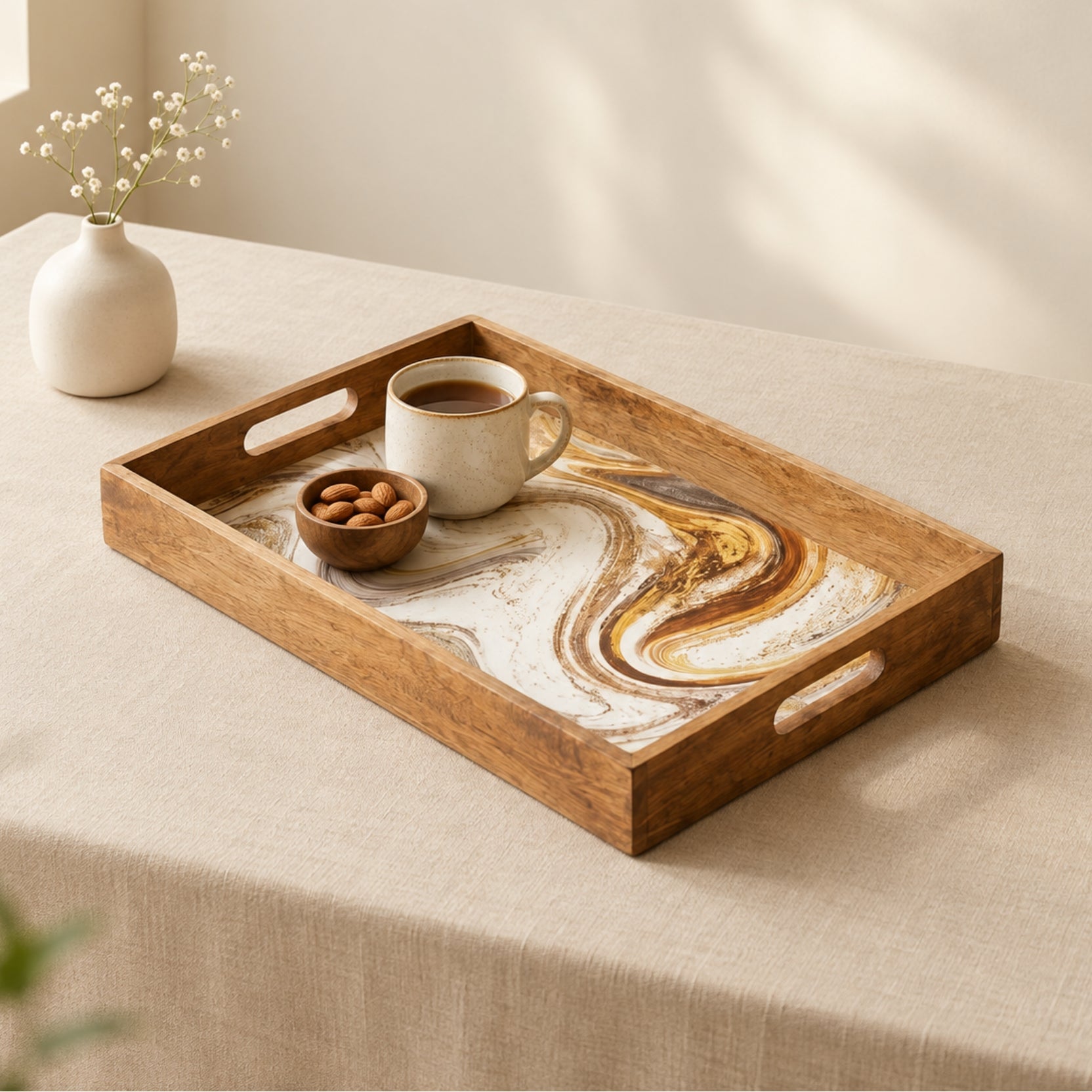 Decal Wooden Tray (GD6073)