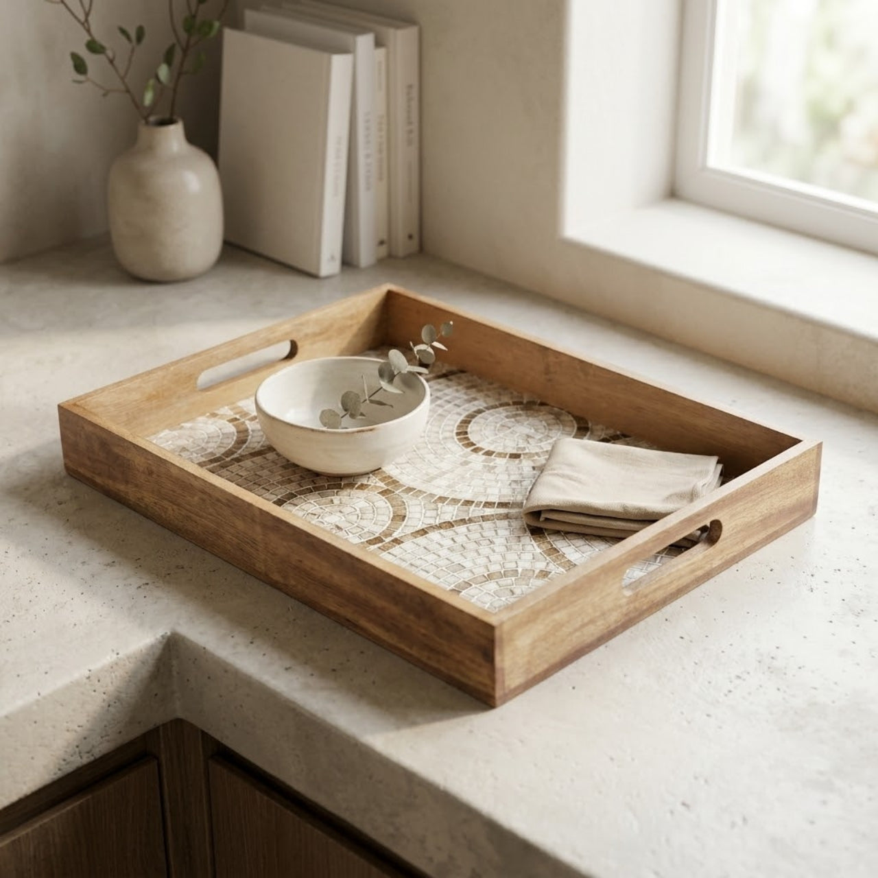 Decal Wooden Tray (GD6076)