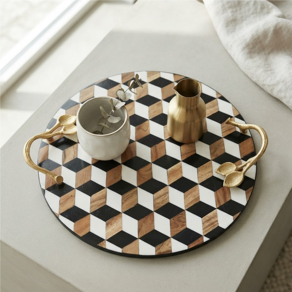 Resin Wooden tray (GD6080)