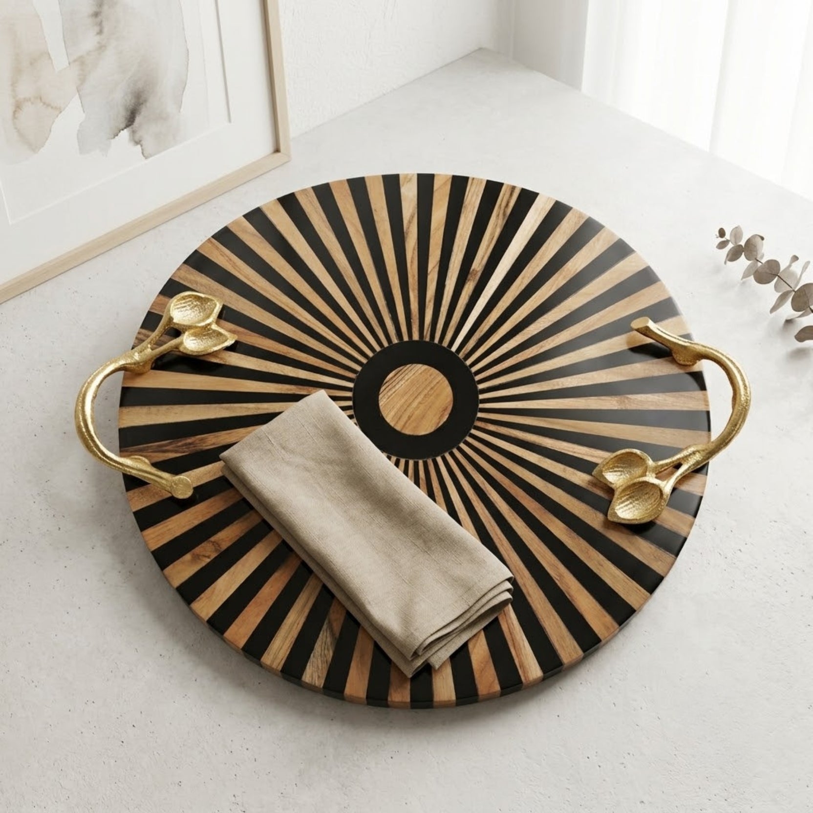 Resin Wooden tray (GD6082)
