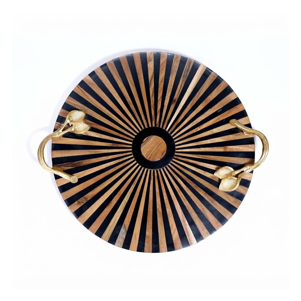 Resin Wooden tray (GD6082)