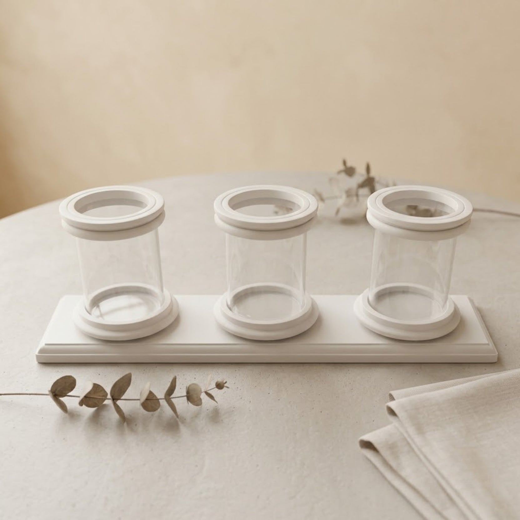 Wooden candle holder (GD6085)