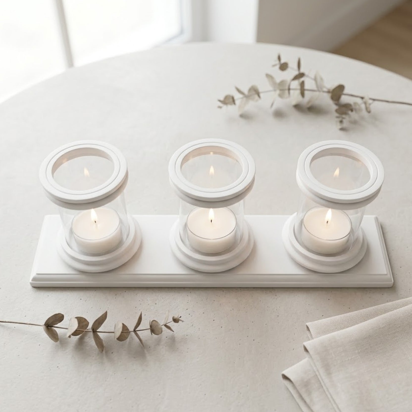 Wooden candle holder (GD6085)