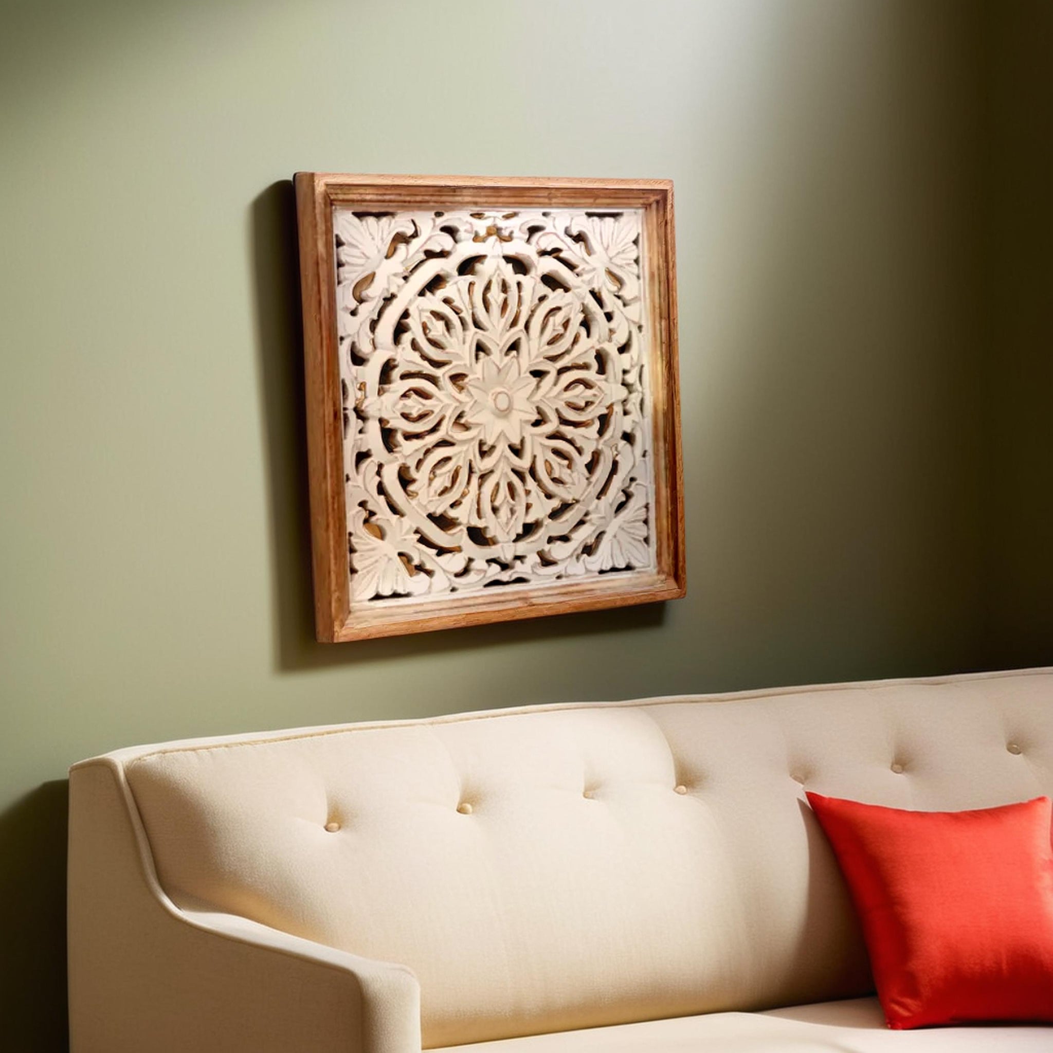 Wooden Mandala design cutwork wall décor