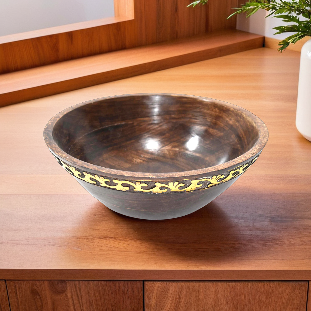 Wooden carved Serving Bowl