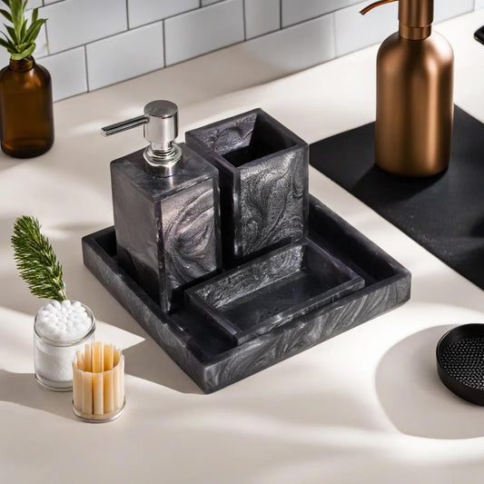 Wooden Deluxe Resin Bathroom Accessories