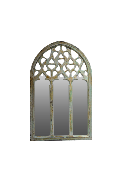 Wooden window design Antique wall Mirror