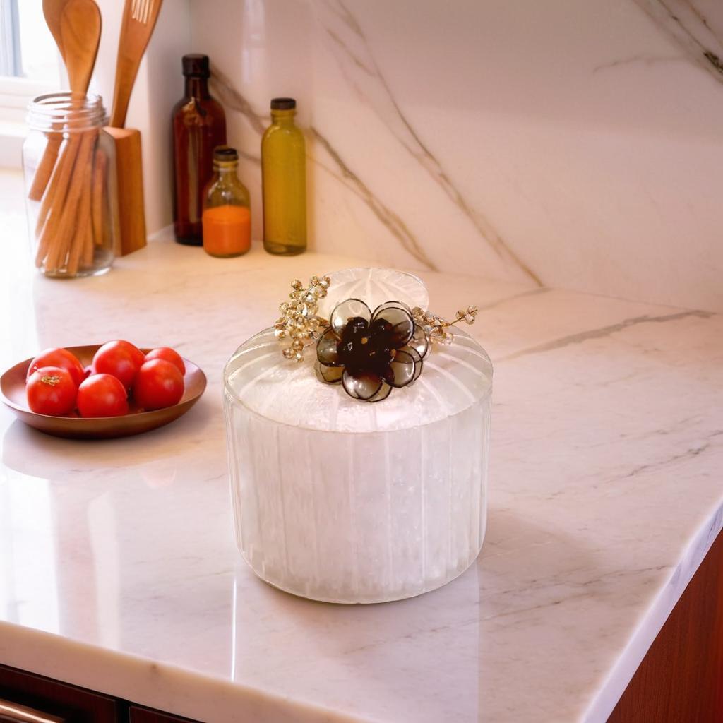 S/2 jars with MDF Wooden tray