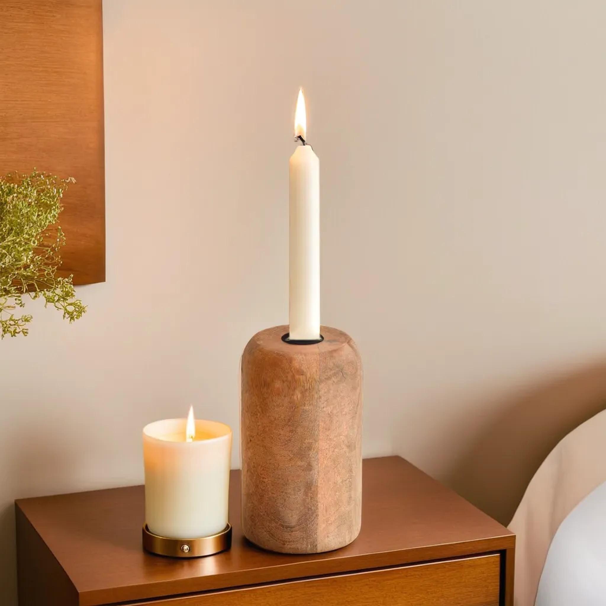 Plain Wooden Candle Holder
