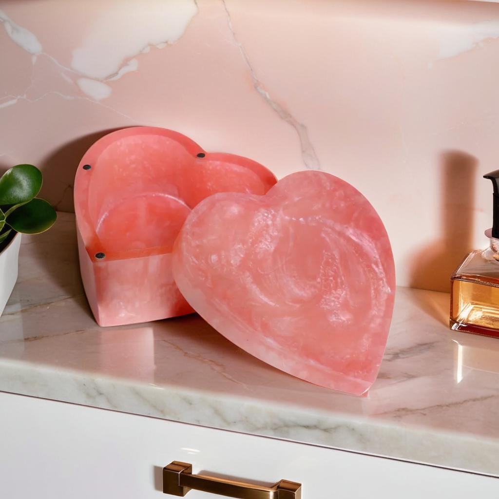 Resin Heart Wooden box