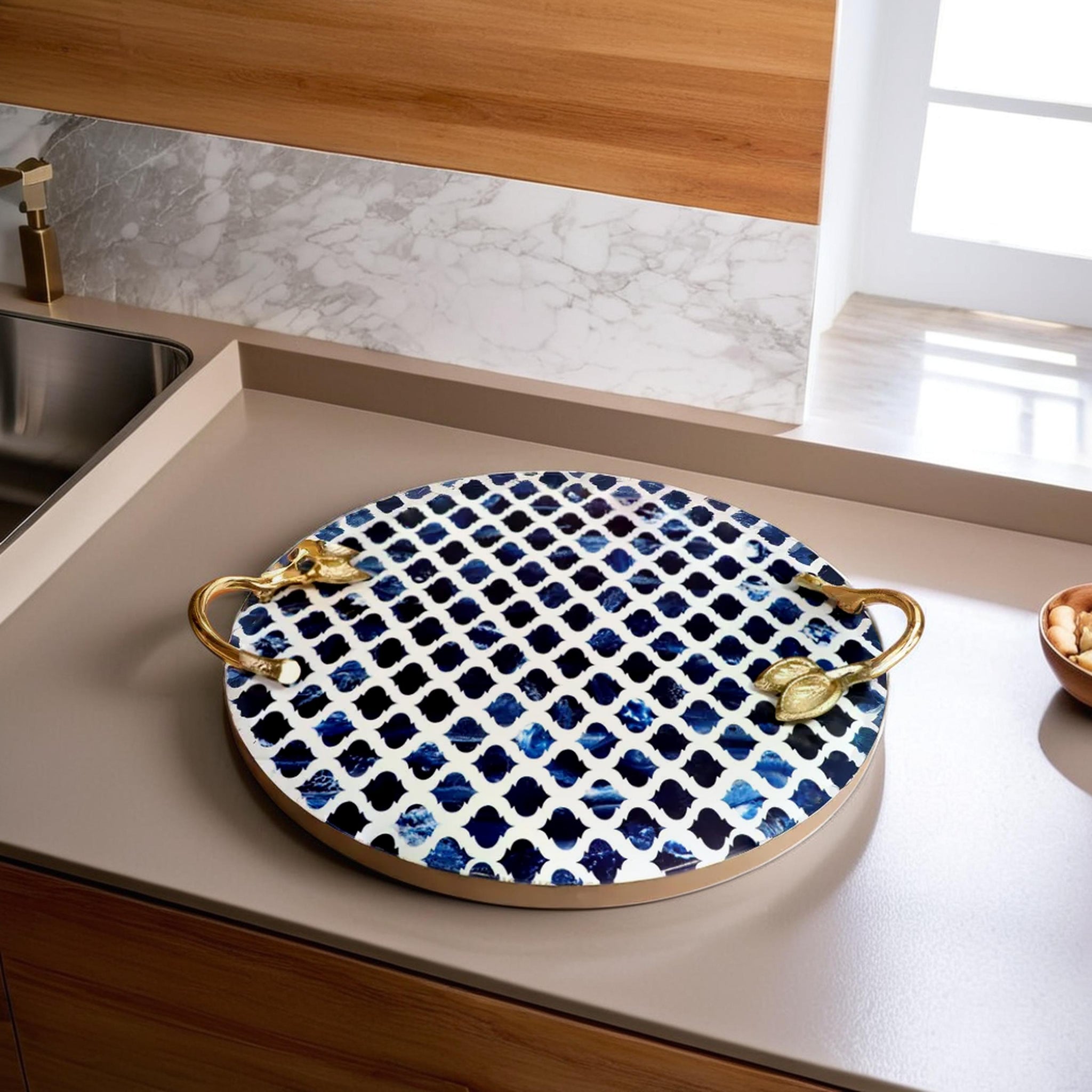 Resin Wooden tray (GD6081)