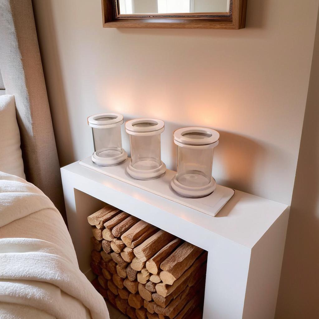 Wooden candle holder (GD6085)