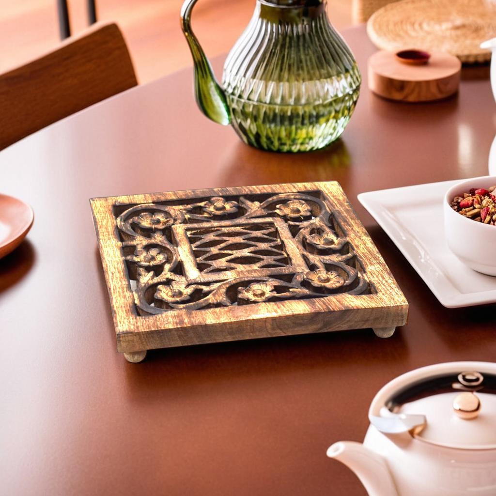 Wooden Carved Trivet