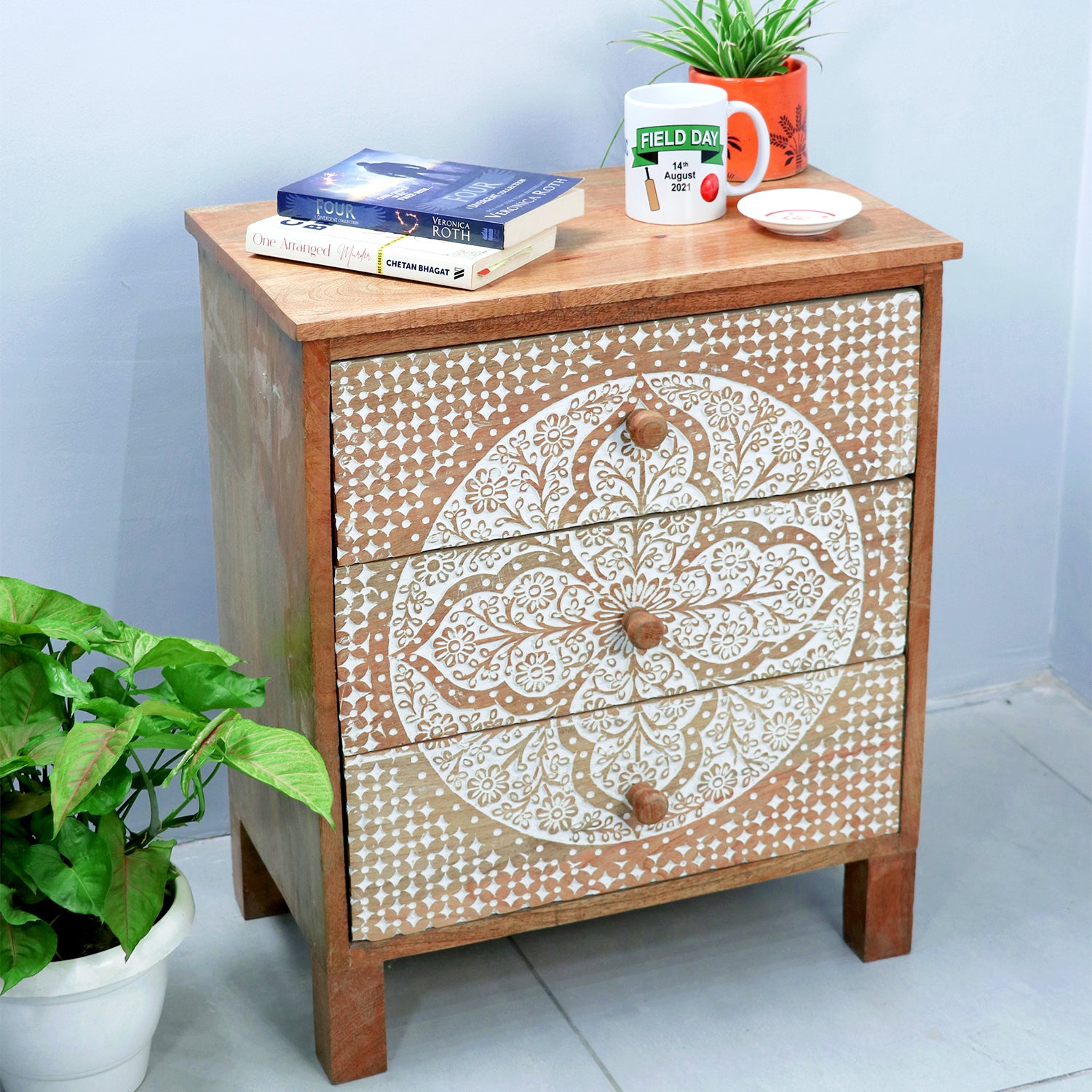 Carved wooden cabinet