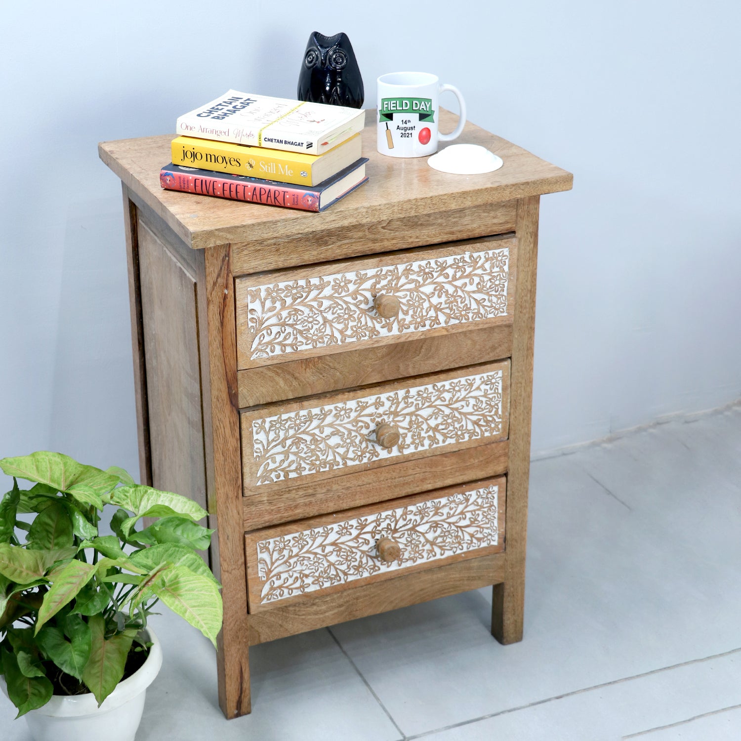 Traditional carved wooden cabinet