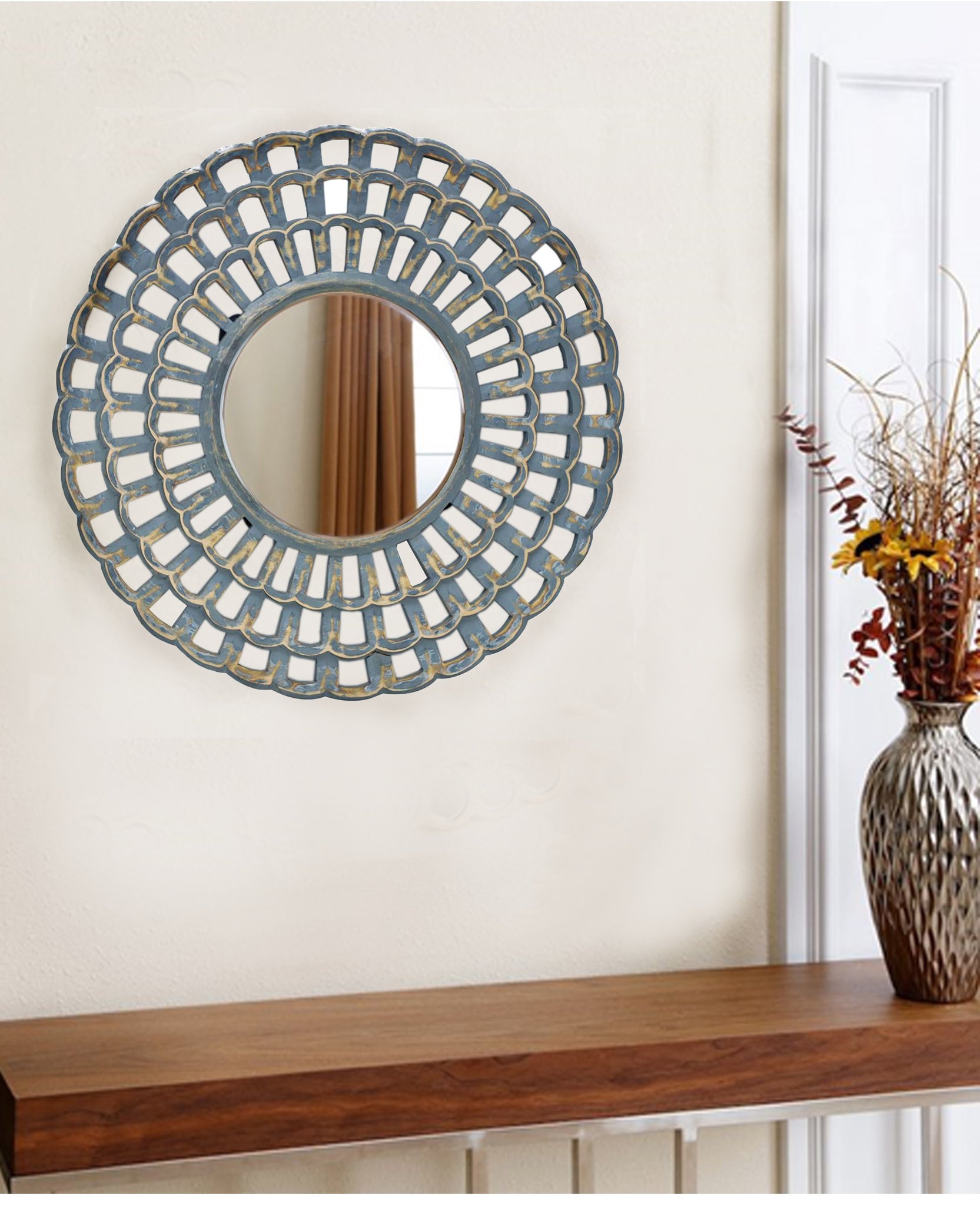 Wooden MDF Carved Mirror
